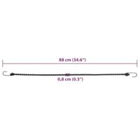 VidaXL Spanelastieken met reflecterende strips en haken 25 st 88 cm - thumbnail