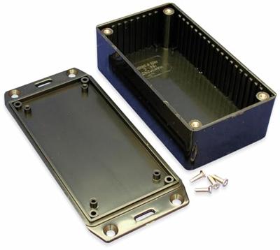 Hammond Electronics 1591CFLBK Euro-behuizing 120 x 65 x 40 ABS Zwart 1 stuk(s)