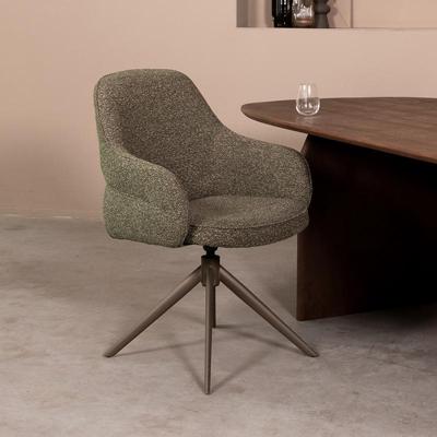 LABEL51 Eetkamerstoel Bern - Forest - Royal Boucle - Forest Metalen Frame