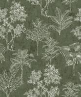 Galerie Zen Behang met getekende bomen motief - DWP0361-01 - thumbnail