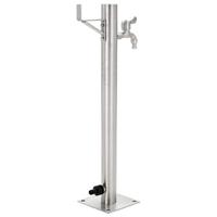 Tuinwaterkolom rond 65 cm roestvrij staal - thumbnail