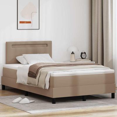 Bedframe met matras Cappuccino 120 x 200 cm Kunstleer