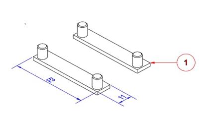 BACHMANN STEP afdekstrip 1-voudig 2x