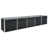 VidaXL Plantenbak verhoogd 400x80x45 cm gegalvaniseerd staal antraciet - thumbnail