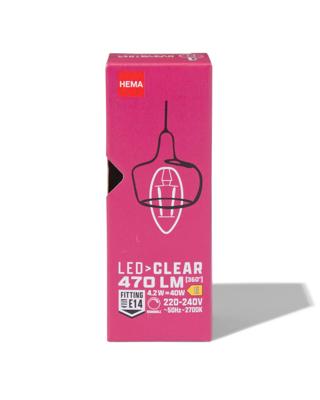 HEMA Led kaars clear E14 4.2W 470lm dim