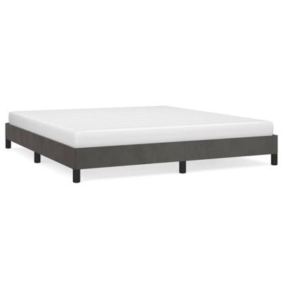 Bedframe zonder matras 160x200 cm fluweel donkergrijs