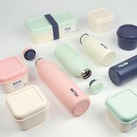 Vierkante Lunchtrommel met Deksel Milan Groen 330 ml 12 x 10 x 7 cm Plastic (1 Stuks) - thumbnail