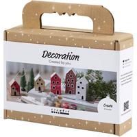 Creativ Company Mini hobbyset decoratie, huizen, kerst verf, 1 doos - thumbnail
