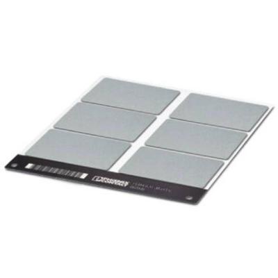 Phoenix Contact 0831666 LS-EMP-AL (85,6X54) Apparaatmarkering Montagemethode: Vergrendelen Markeringsvlak: 85.6 x 54 mm Aluminium Aantal markeringen: 30 5