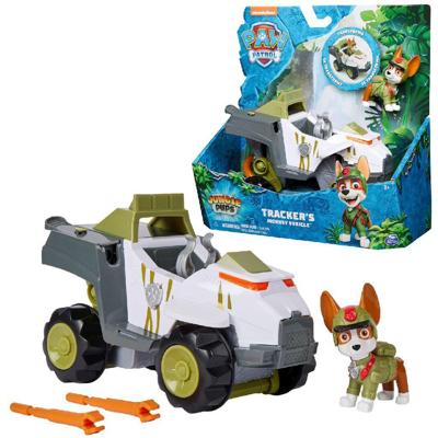 PAW Patrol Jungle Pups Trackers aapvoertuig met speelfiguur