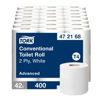 Toiletpapier Tork T4 Advanced 2-laags 400 vel wit 472168 - thumbnail