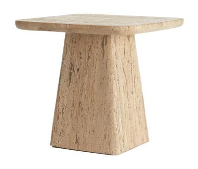 Light & Living Bijzettafel 'Kepami' Travertin, 45 x 45cm, kleur Zand