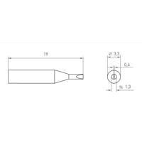 Weller RTM 013 S MS Soldeerpunt Beitelvorm Grootte soldeerpunt 1.3 mm Lengte soldeerpunt: 19 mm Inhoud: 1 stuk(s) - thumbnail