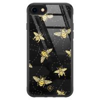iPhone SE 2020 glazen hardcase - Bee yourself - thumbnail