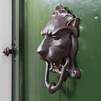 Deurklopper leeuwenkop gietijzer - thumbnail