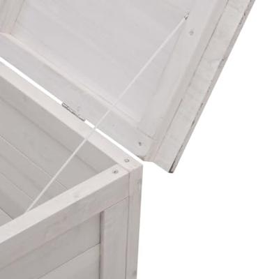 Tuinbox 150x50x56,5 cm massief vurenhout wit - thumbnail