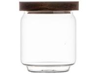 Gusta Voorraadpot Glas/acacia 9x11cm - thumbnail