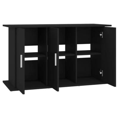 Aquariumstandaard 101x41x58 cm bewerkt hout zwart - thumbnail