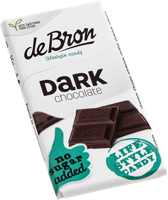 De Bron Suikervrije Tablet Dark Chocolate - thumbnail