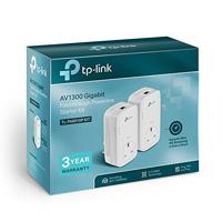 TP-Link 1-Port Gigabit Passthrough Powerline Starter Kit, Data Transfer Speed Up to 1300 Mbps, Ideal for HD Video Streaming and Online Gaming, No Configuration Required, UK Plug (TL-PA8010PKIT) - thumbnail