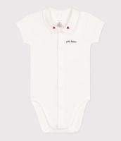 Babybody met korte mouwen PETIT BATEAU wit - thumbnail