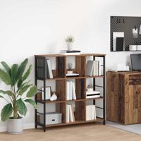 Boekenkast Oud Hout 102 x 32 x 104,5 cm Bewerkt hout - thumbnail