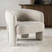 Eleonora Fauteuil 'Hamilton' Grove Bouclé, kleur Beige - thumbnail