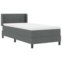 Boxspringbed met Matras, Donkergrijs, 100 x 200 cm, Stof - thumbnail