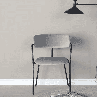 Nohr Eetkamerstoel 'Saverio' Velvet, kleur Grijs