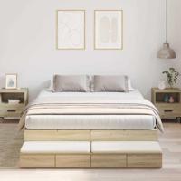 Opbergbedframe Sonoma Eiken 236.5 x 150 x 31.5 cm Bewerkt hout - thumbnail