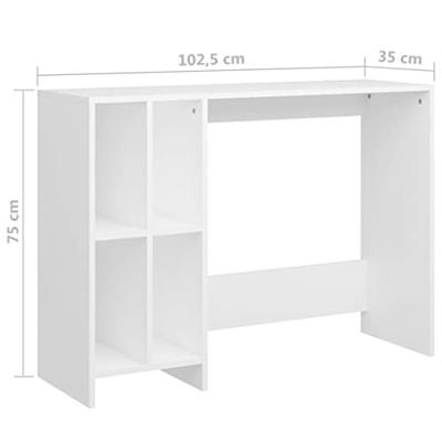 Bureau 102,5x35x75 cm spaanplaat wit Bureau 102,5x35x75 cm spaanplaat wit