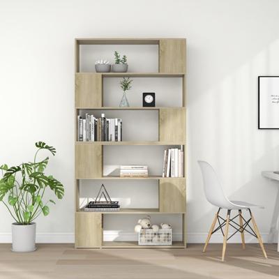 Boekenkast/kamerscherm 100x24x188 cm sonoma eikenkleurig