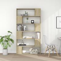 Boekenkast/kamerscherm 100x24x188 cm sonoma eikenkleurig - thumbnail