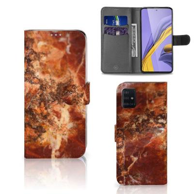 Samsung Galaxy A51 | Bookcase | Marmer Bruin Samsung Galaxy A51 | Bookcase | Marmer Bruin