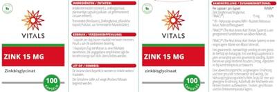 Zink 15 mg - 100 capsules - thumbnail