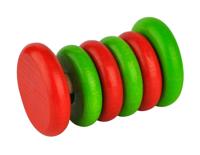 Voggenreiter 1123 Tac Tac houten rammelaar rood-groen - thumbnail