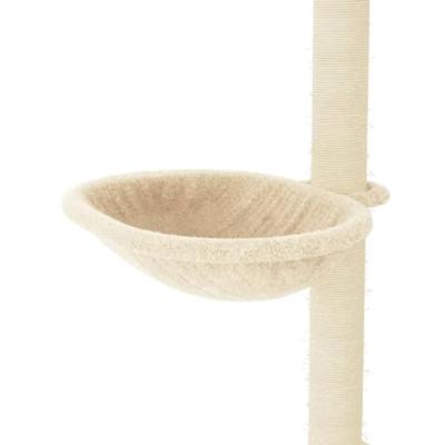 Kattenmeubel met sisal krabpalen 95 cm crmekleurig - thumbnail
