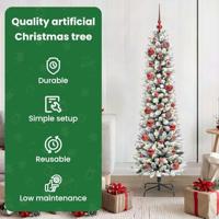 Kunstkerstboom met 150 LED Wit 150 cm PVC en Metaal en Plastic - thumbnail