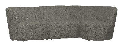 WOOOD 3-zits Loungebank 'Coco' Rechts, Bouclé, kleur Warm Groen