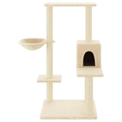 Kattenmeubel met sisal krabpalen 95 cm crmekleurig - thumbnail