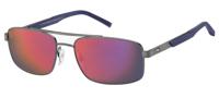 Tommy Hilfiger zonnebril TH1674/S R80/MI heren zilvergrijs/blauw - thumbnail