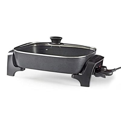 Nedis fcsp110ebk40 elektrische hapjespan 40 cm dik gegoten aluminum body