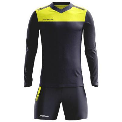 Jartazi keeperskleding Bari heren polyester zwart/blauw