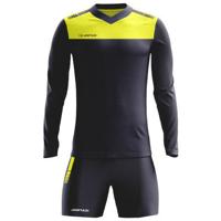 Jartazi keeperskleding Bari heren polyester zwart/blauw - thumbnail