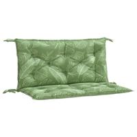 VidaXL Tuinbankkussens 2 st bladpatroon 100x50x7 cm stof - thumbnail