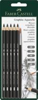 Faber Castell FC-117897 Aquarelpotlood Faber-Castell Graphite Blister 5 Stuks + Penseel - thumbnail