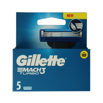 Gillette Mach3 turbo mesjes 5 Stuks Gillette Mach3 turbo mesjes 5 Stuks