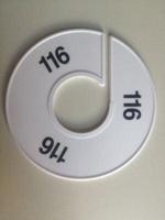 Maatring 11 cm wit/zwart 116 - thumbnail