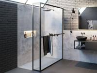 Inloopdouche Riho Lucid GD402 Verstelbaar Aluminium 200x100x30 L cm Mat Zwart - thumbnail