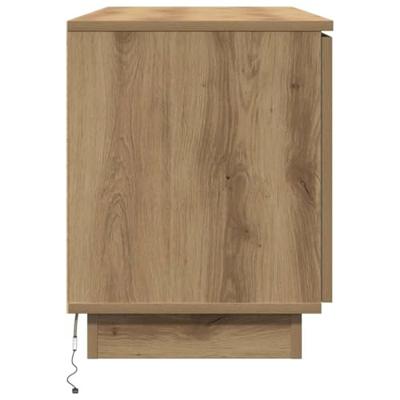 TV-meubel met LED artisanaal eikenkleurig 100 x 38 x 49 cm